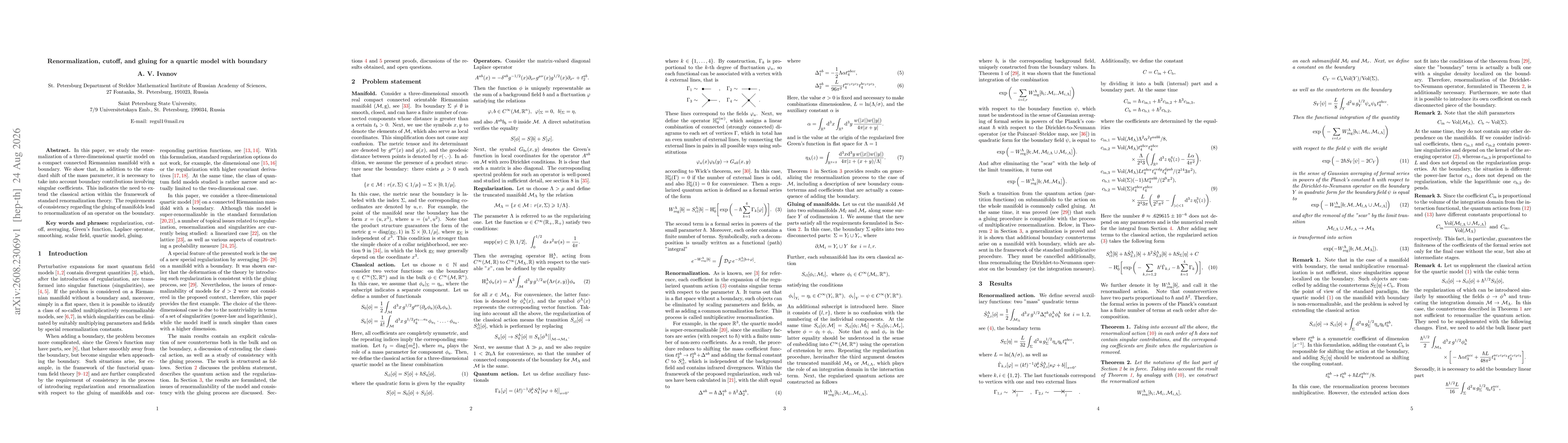Thumbnail for Renormalization, cutoff, and gluing for a quartic model with boundary