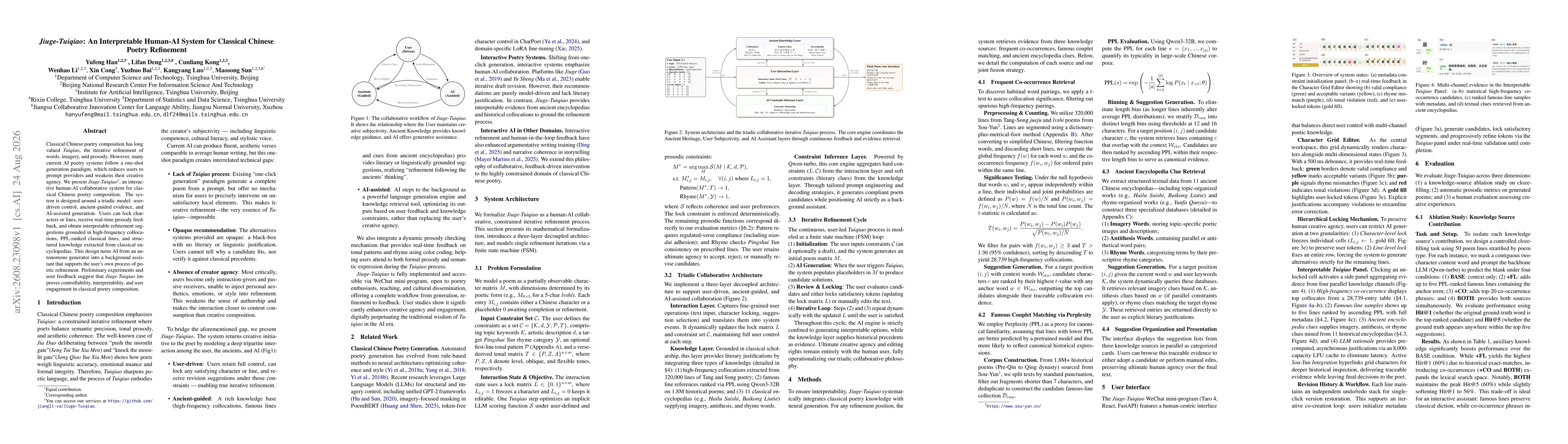 Thumbnail for Jiuge-Tuiqiao: An Interpretable Human-AI System for Classical Chinese Poetry Refinement