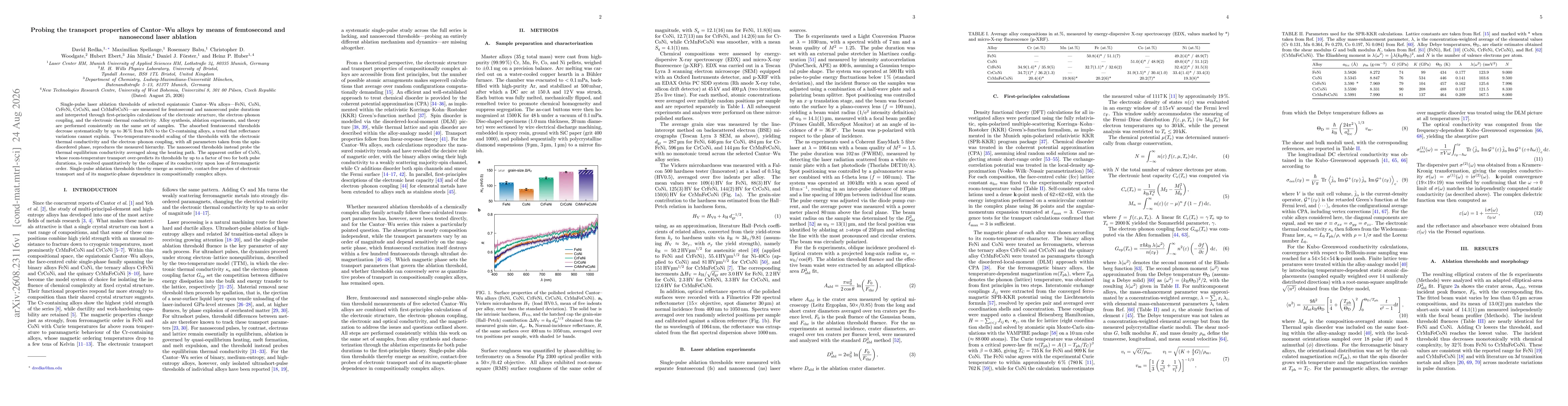 Thumbnail for Probing the transport properties of Cantor-Wu alloys by means of femtosecond and nanosecond laser ablation