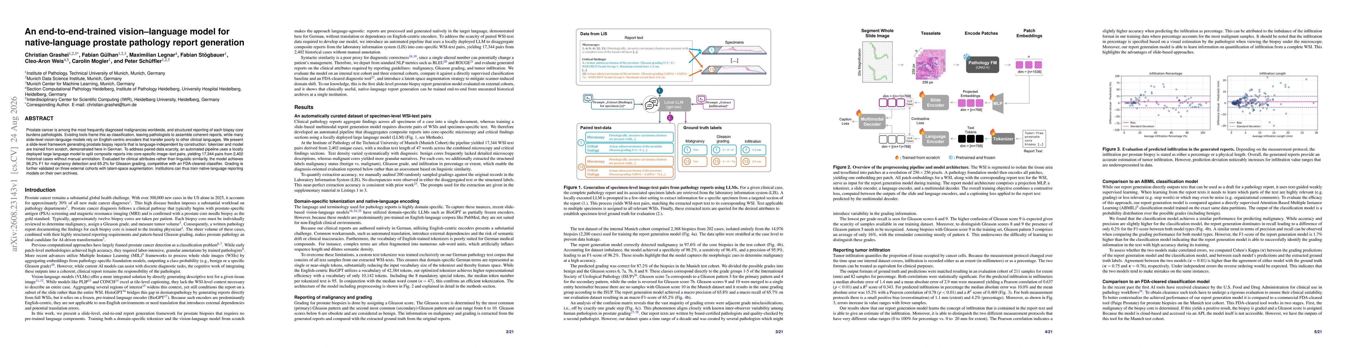 Thumbnail for An end-to-end-trained vision-language model for native-language prostate pathology report generation