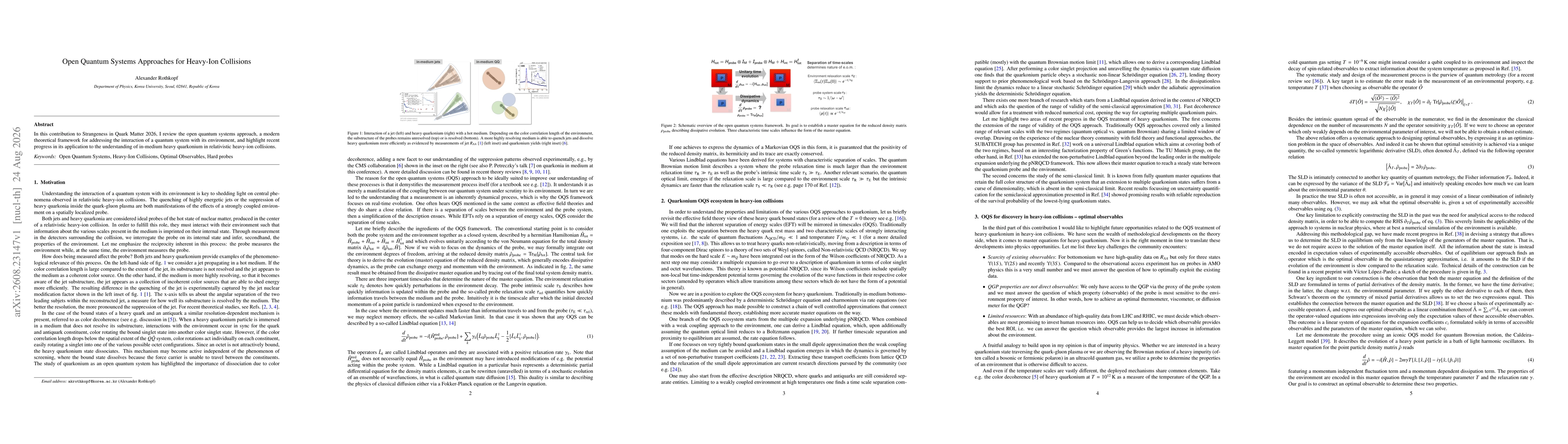 Thumbnail for Open Quantum Systems Approaches for Heavy-Ion Collisions