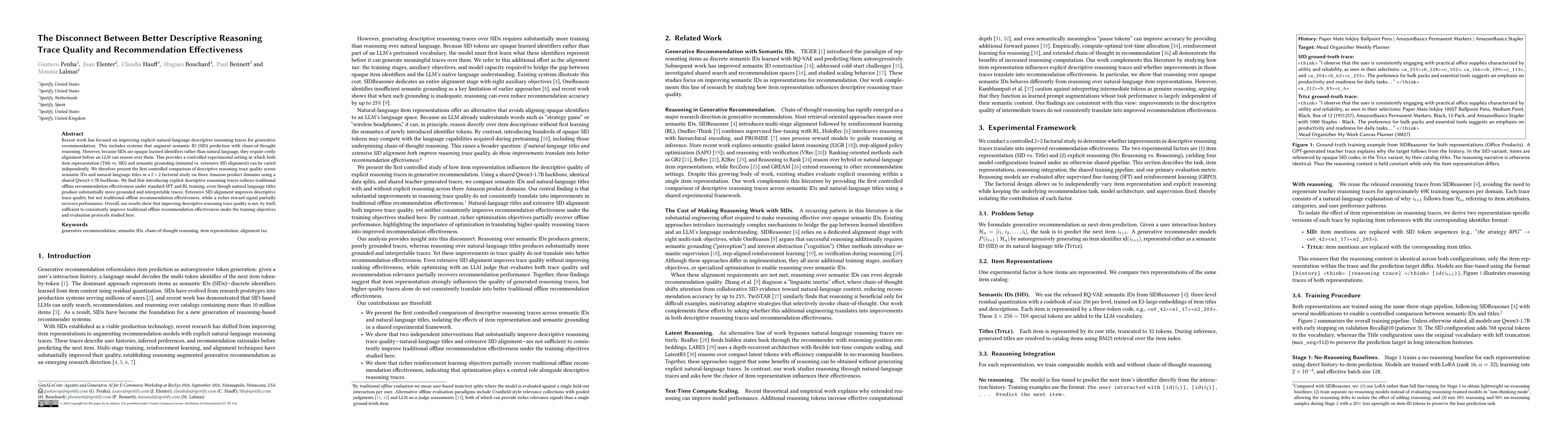 Thumbnail for The Disconnect Between Better Descriptive Reasoning Trace Quality and Recommendation Effectiveness