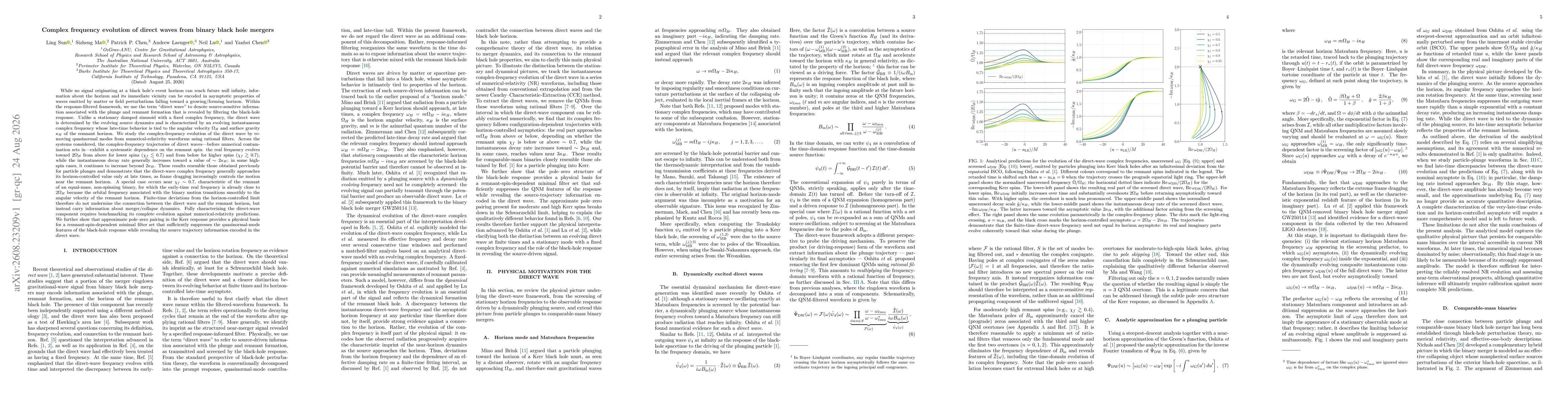 Thumbnail for Complex frequency evolution of direct waves from binary black hole mergers