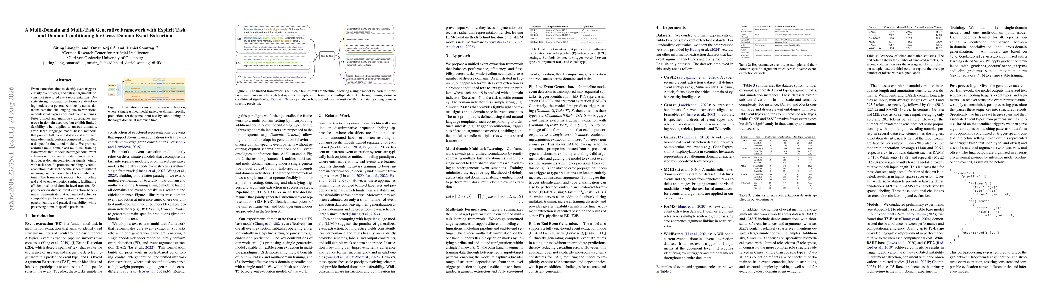 Thumbnail for A Multi-Domain and Multi-Task Generative Framework with Explicit Task and Domain Conditioning for Cross-Domain Event Extraction