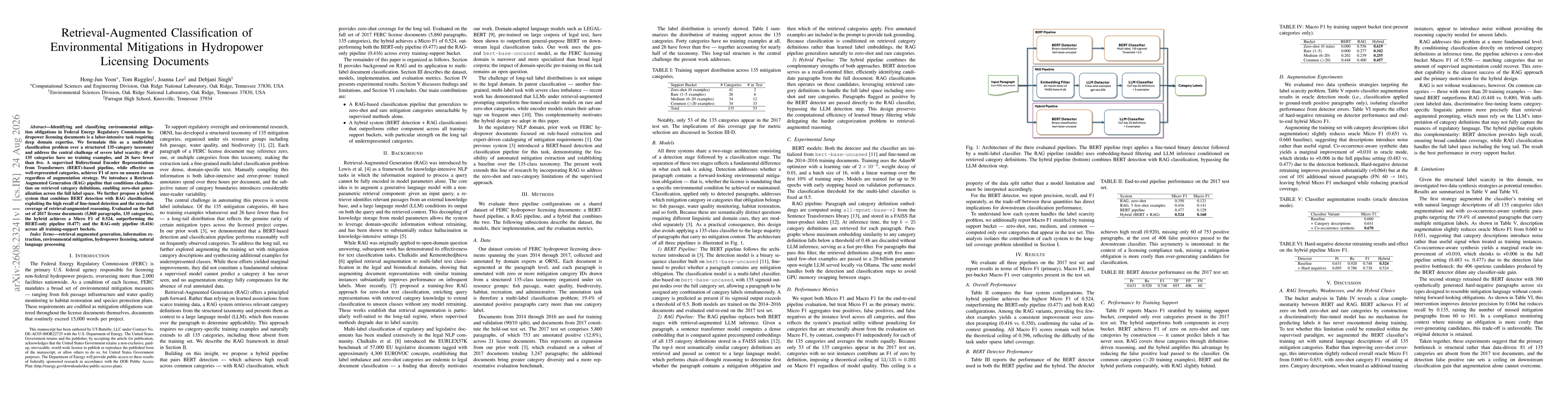 Thumbnail for Retrieval-Augmented Classification of Environmental Mitigations in Hydropower Licensing Documents