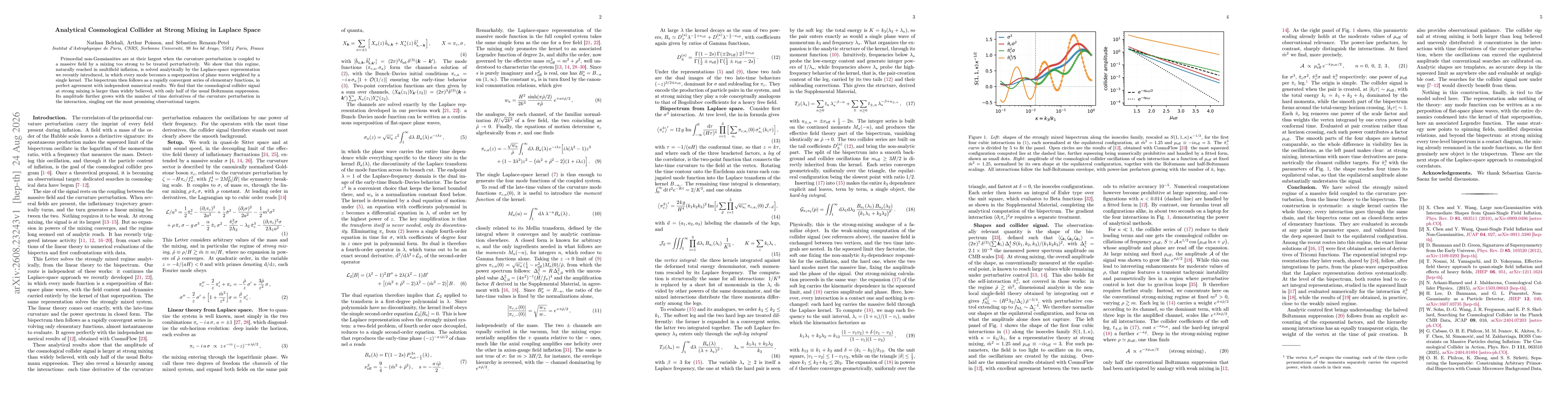 Thumbnail for Analytical Cosmological Collider at Strong Mixing in Laplace Space