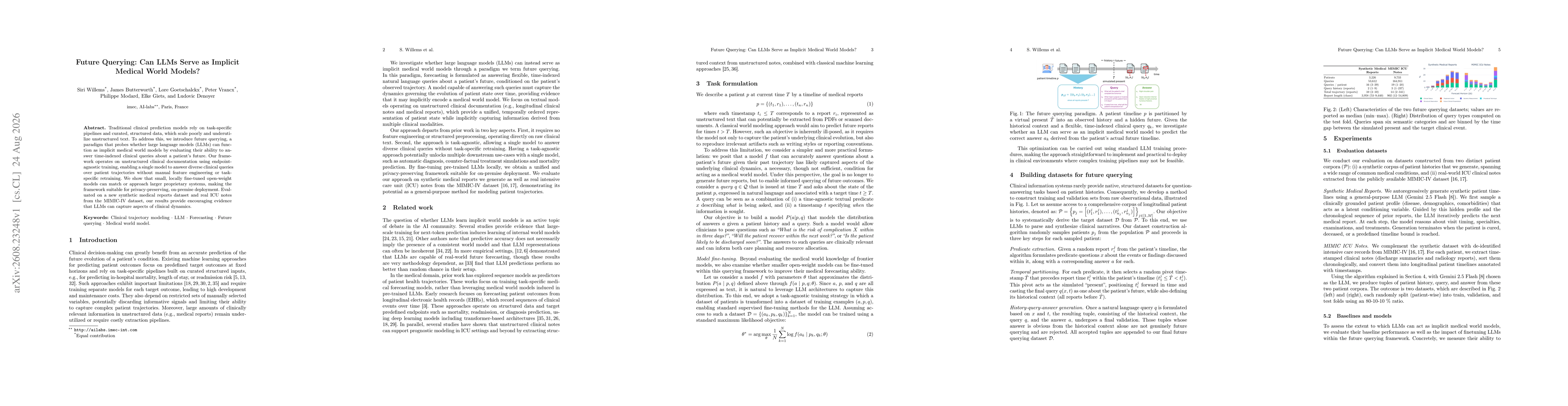 Thumbnail for Future Querying: Can LLMs Serve as Implicit Medical World Models?
