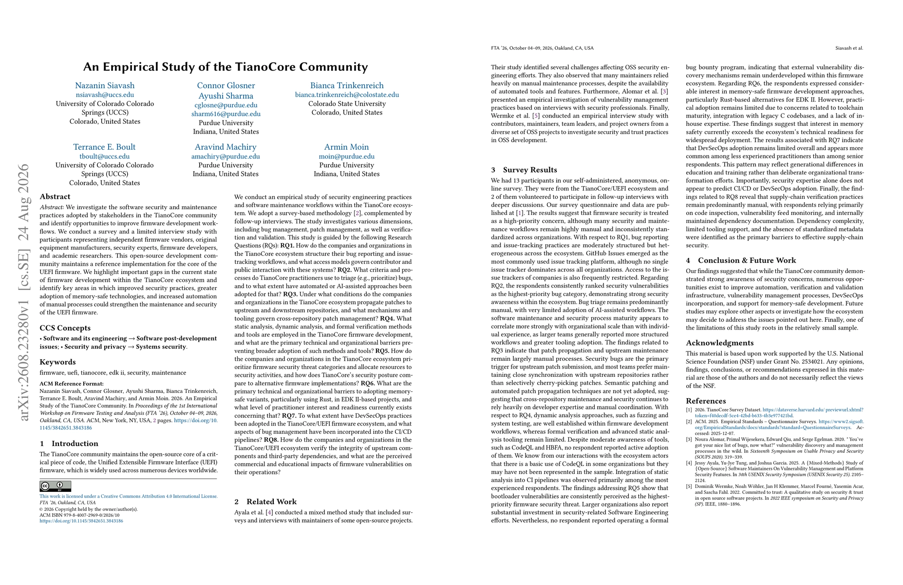 Thumbnail for An Empirical Study of the TianoCore Community