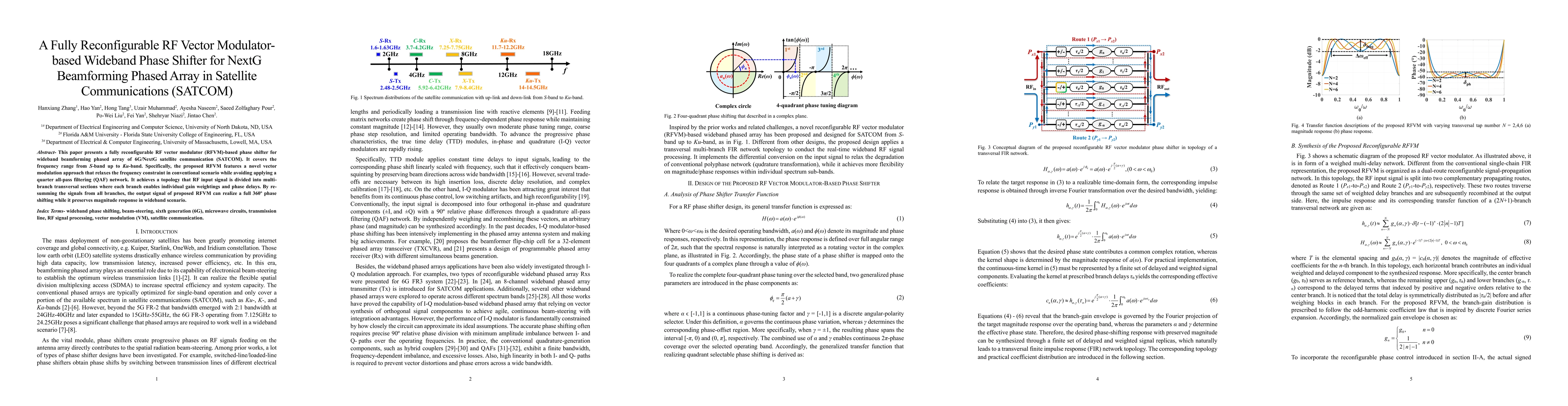 Thumbnail for A Fully Reconfigurable RF Vector Modulator based Wideband Phase Shifter for NextG Beamforming Phased Array in Satellite Communications (SATCOM)