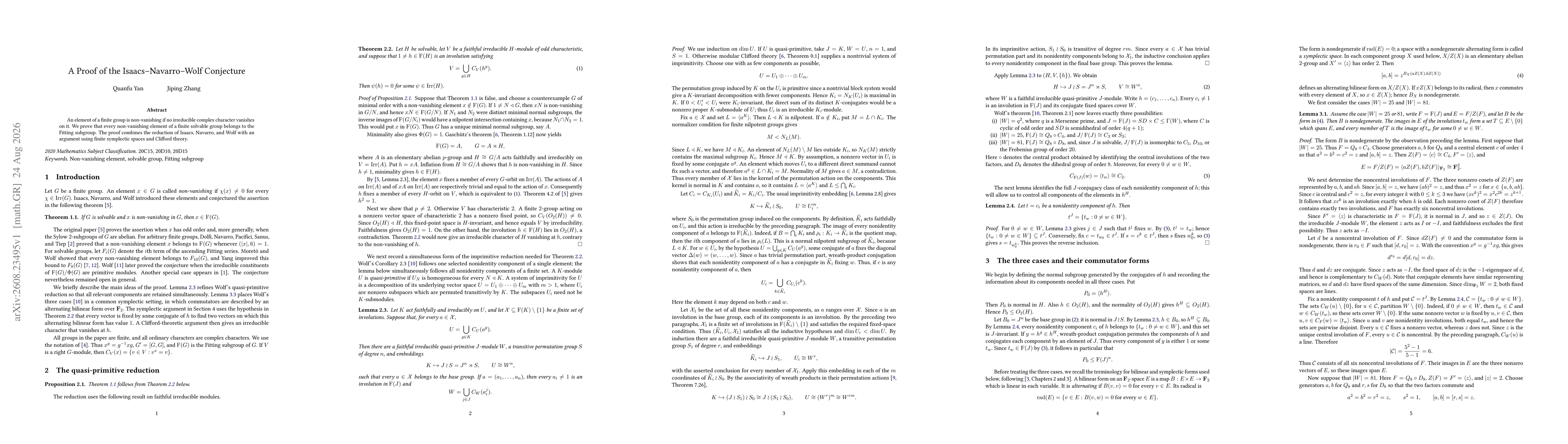 Thumbnail for A Proof of the Isaacs_Navarro_Wolf Conjecture