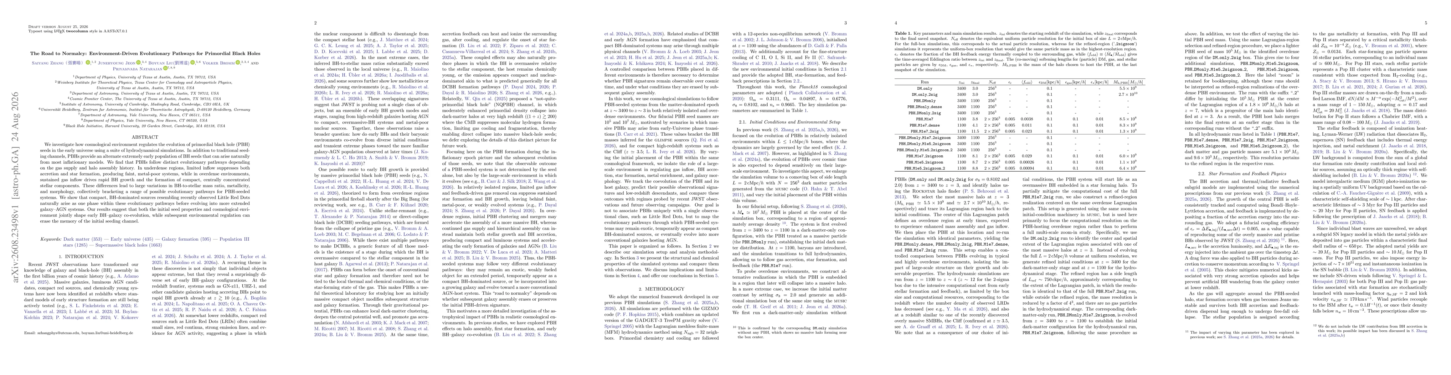 Thumbnail for The Road to Normalcy: Environment-Driven Evolutionary Pathways for Primordial Black Holes