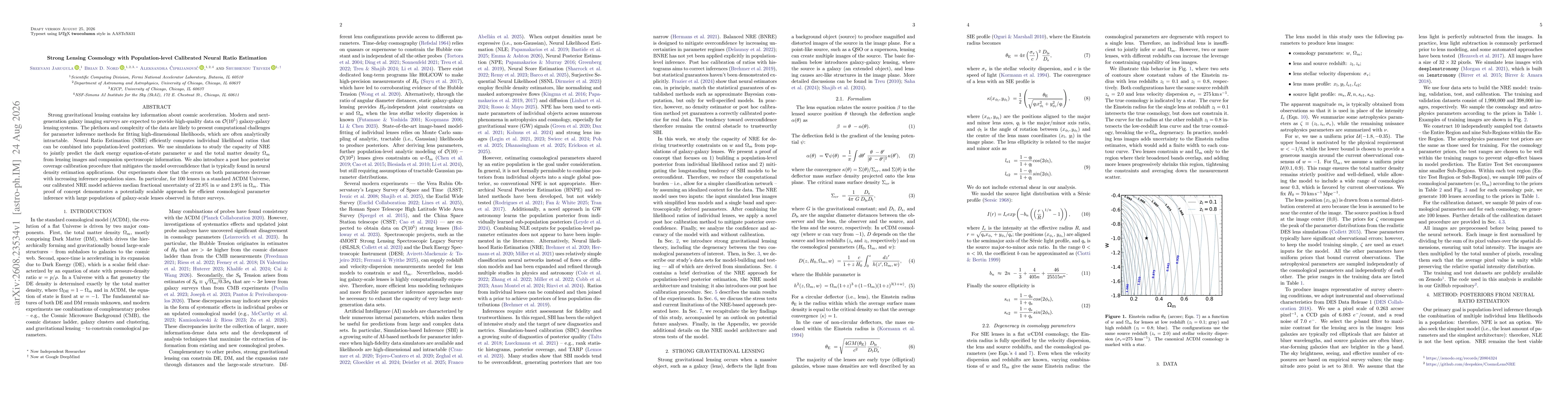 Thumbnail for Strong Lensing Cosmology with Population-level Calibrated Neural Ratio Estimation