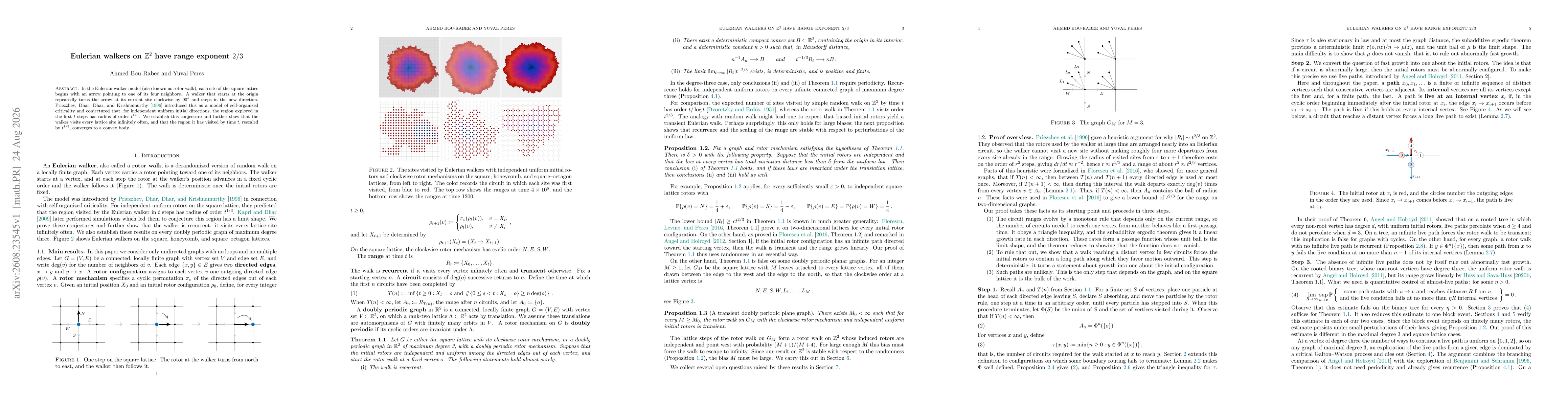 Thumbnail for Eulerian walkers on $\mathbb{Z}^2$ have range exponent $2/3$