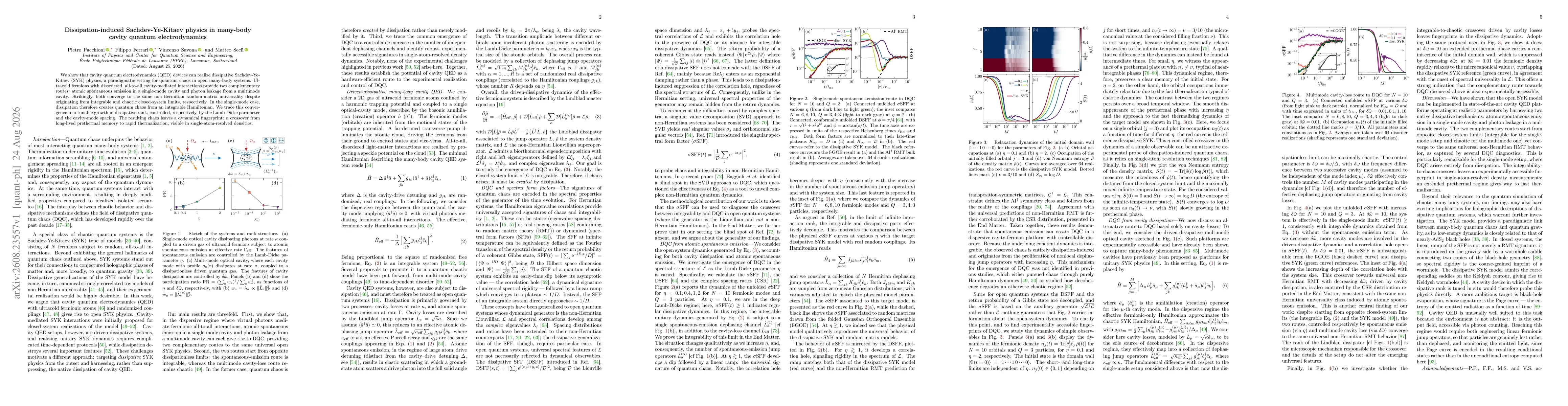 Thumbnail for Dissipation-induced Sachdev-Ye-Kitaev physics in many-body cavity quantum electrodynamics