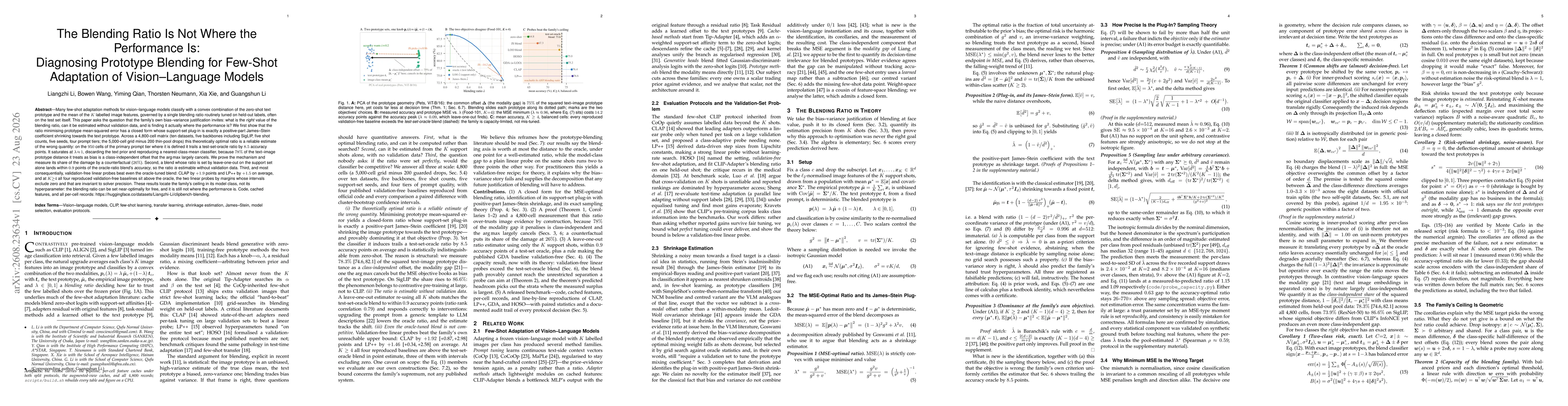 Thumbnail for The Blending Ratio Is Not Where the Performance Is: Diagnosing Prototype Blending for Few-Shot Adaptation of Vision-Language Models