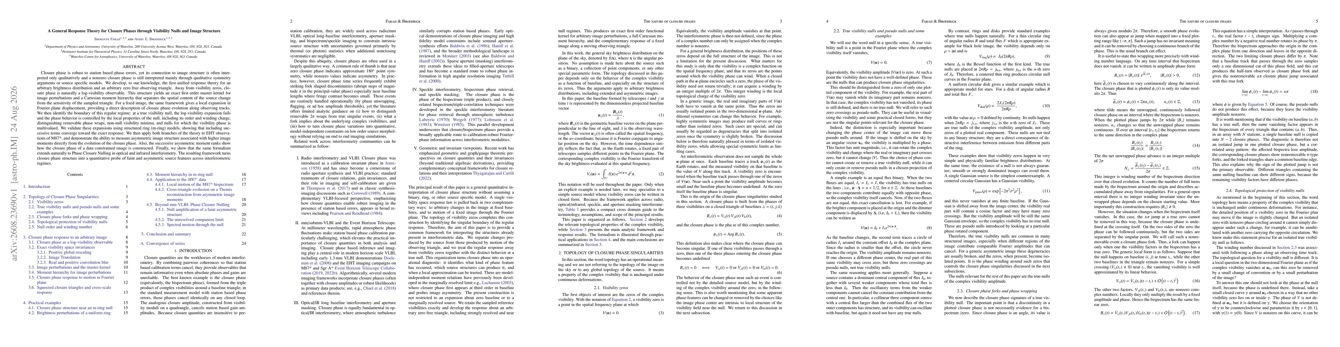Thumbnail for A General Response Theory for Closure Phases through Visibility Nulls and Image Structure
