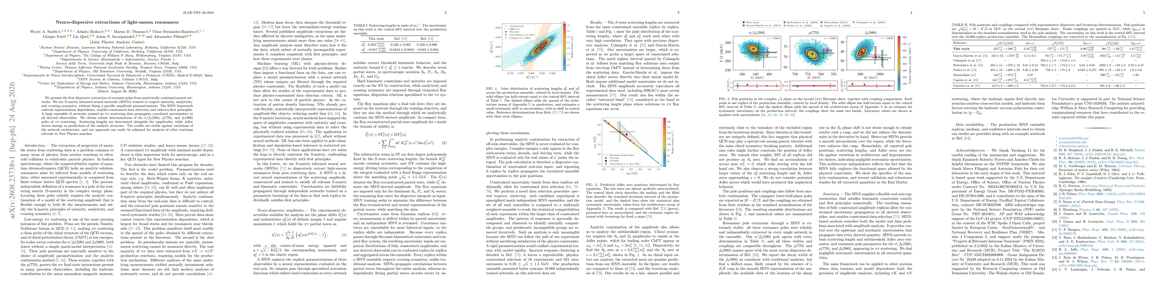 Thumbnail for Neuro-dispersive extractions of light-meson resonances