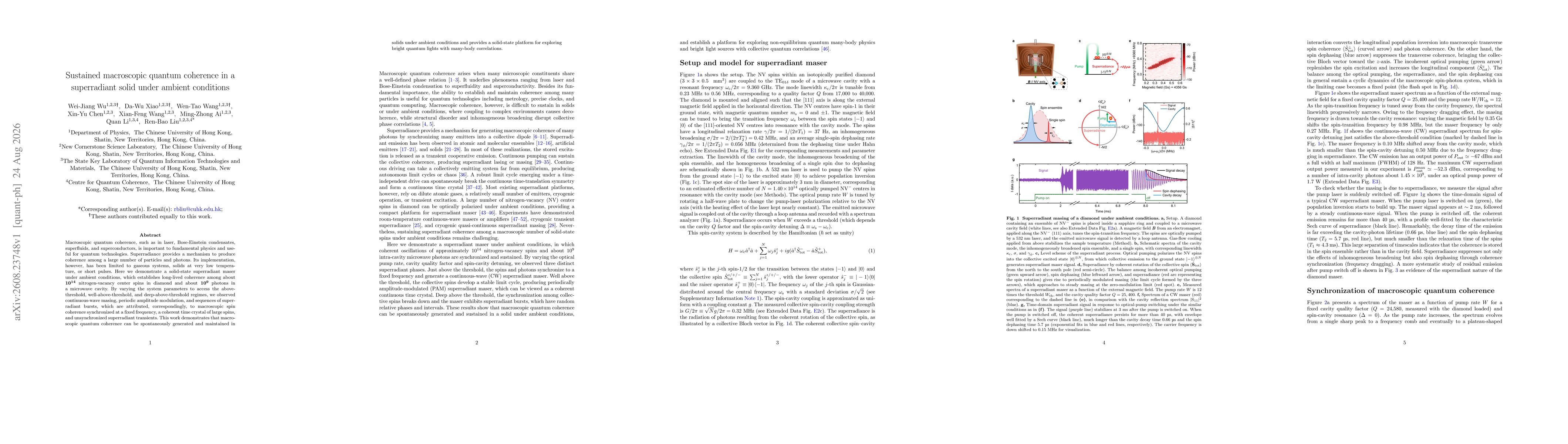 Thumbnail for Sustained macroscopic quantum coherence in a superradiant solid under ambient conditions