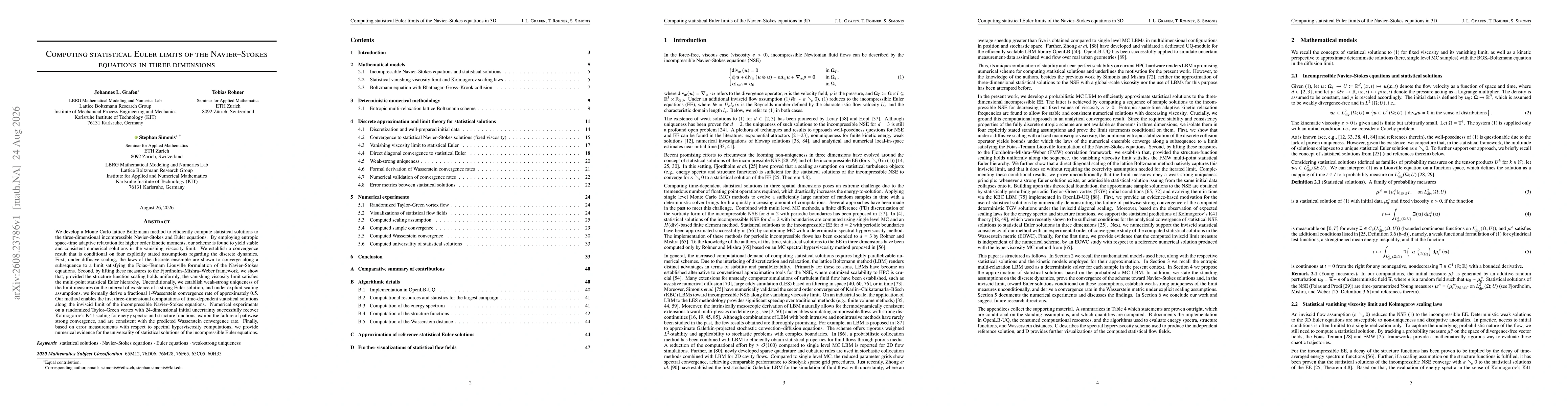 Thumbnail for Computing statistical Euler limits of the Navier--Stokes equations in three dimensions