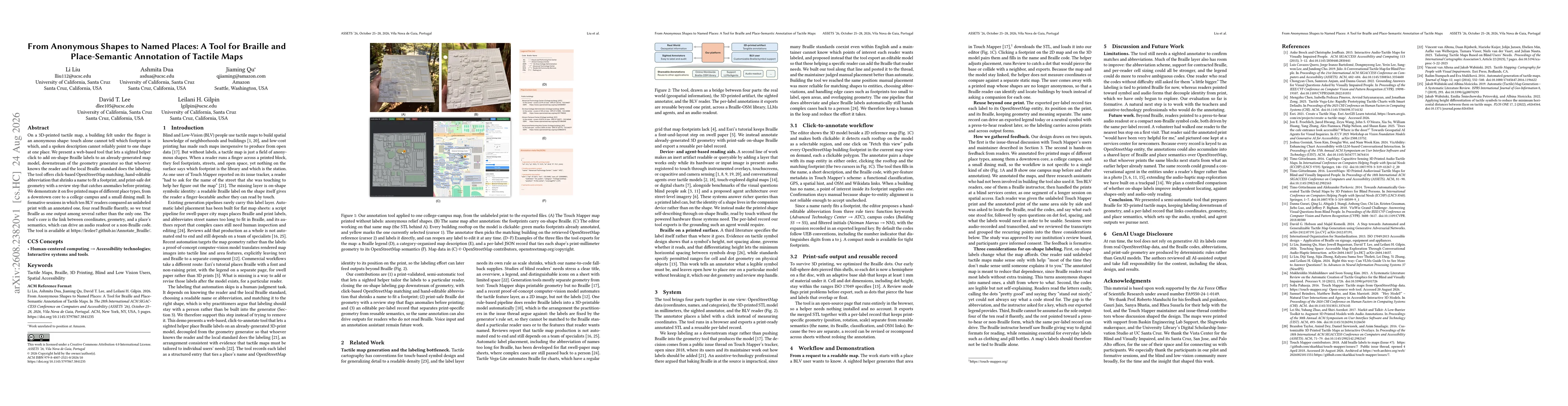 Thumbnail for From Anonymous Shapes to Named Places: A Tool for Braille and Place-Semantic Annotation of Tactile Maps