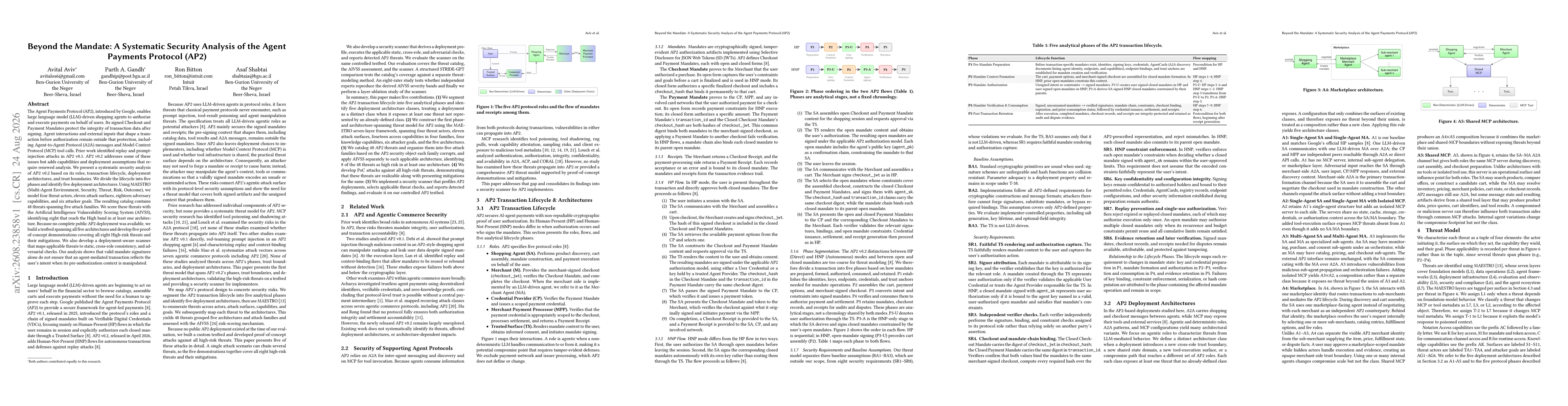 Thumbnail for Beyond the Mandate: A Systematic Security Analysis of the Agent Payments Protocol (AP2)