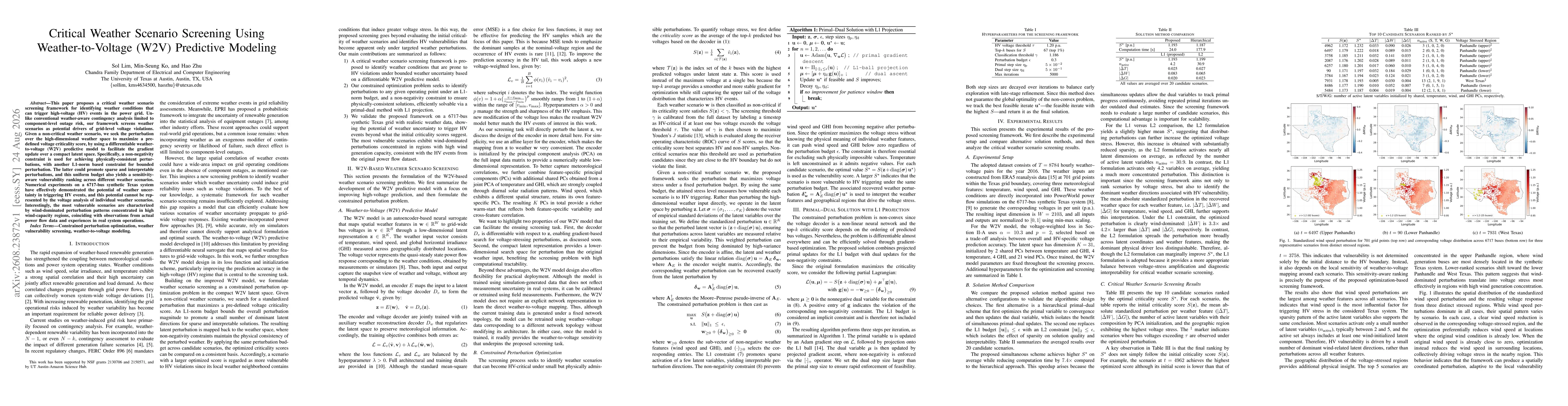 Thumbnail for Critical Weather Scenario Screening Using Weather-to-Voltage (W2V) Predictive Modeling