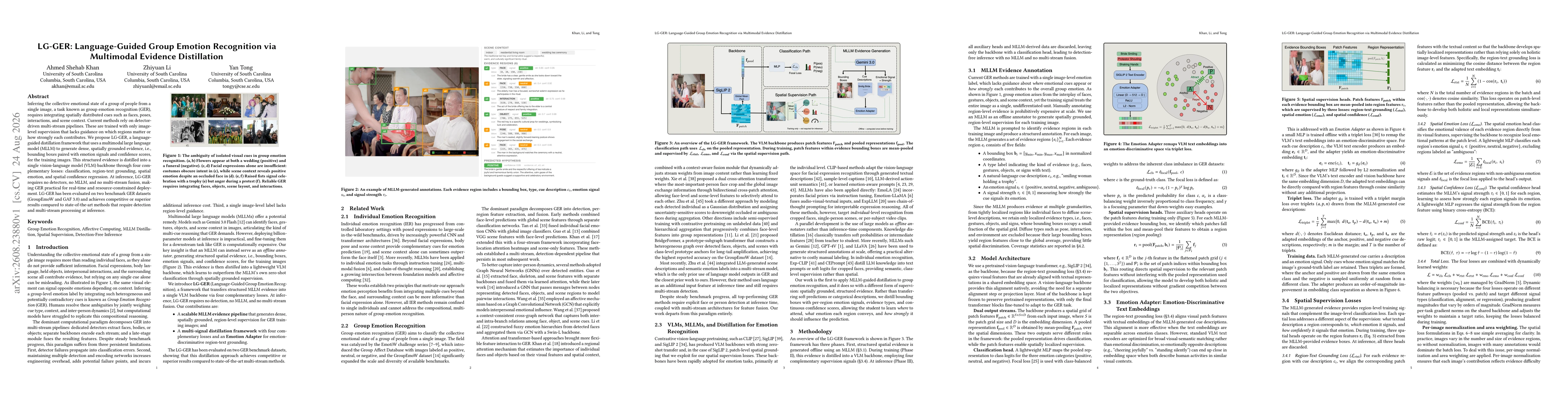 Thumbnail for LG-GER: Language-Guided Group Emotion Recognition via Multimodal Evidence Distillation