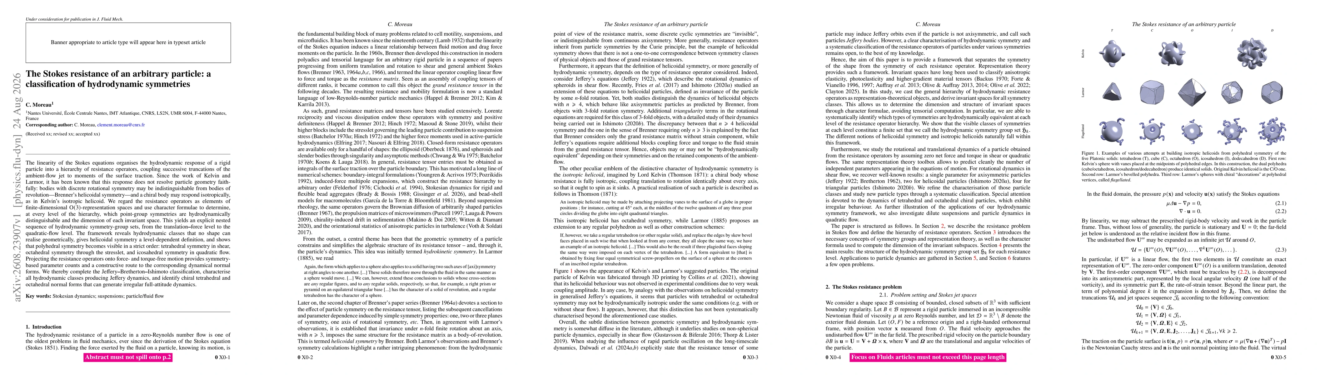 Thumbnail for The Stokes resistance of an arbitrary particle: a classification of hydrodynamic symmetries