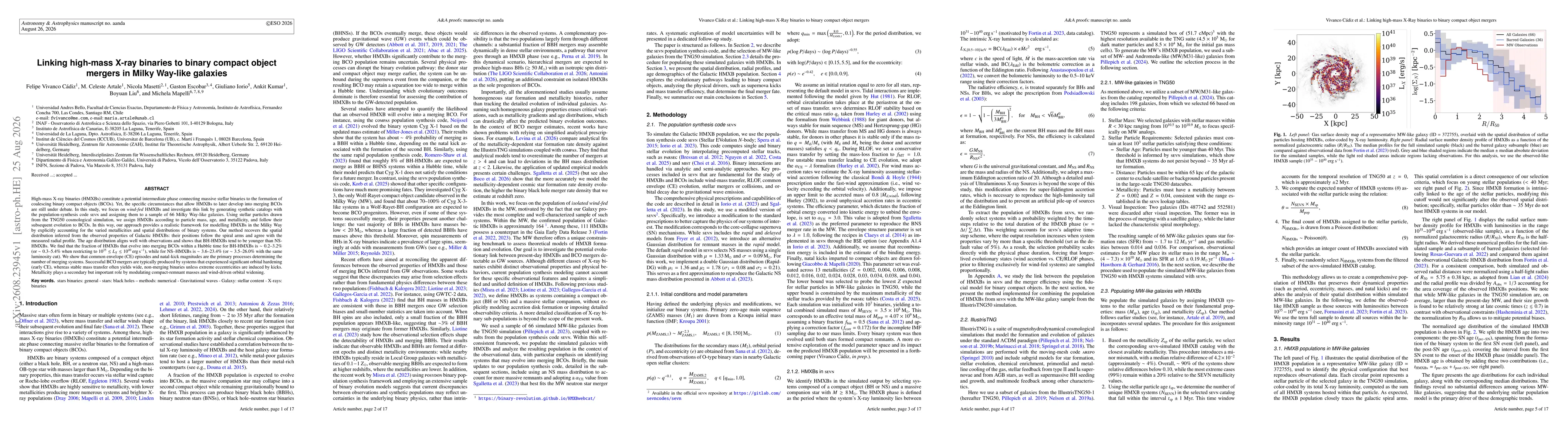 Thumbnail for Linking high-mass X-ray binaries to binary compact object mergers in Milky Way-like galaxies