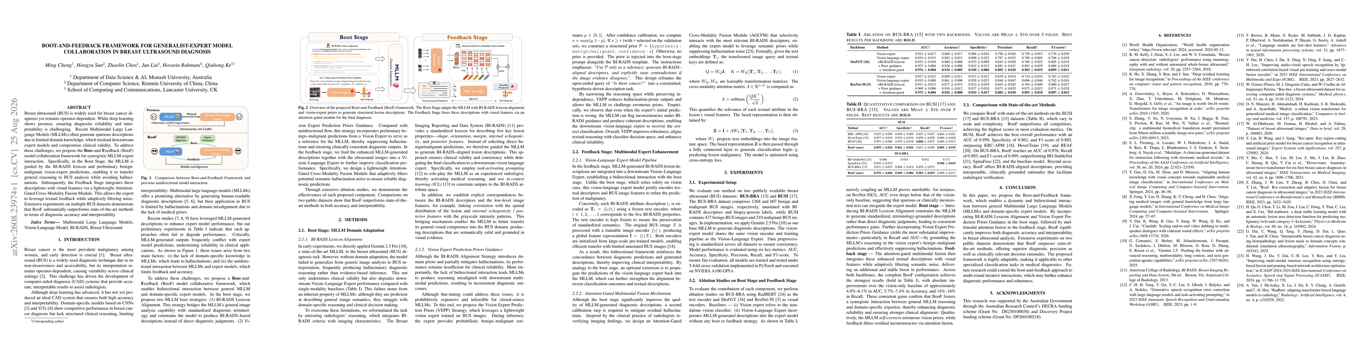 Thumbnail for Boot-and-Feedback Framework for Generalist-Expert Model Collaboration in Breast Ultrasound Diagnosis
