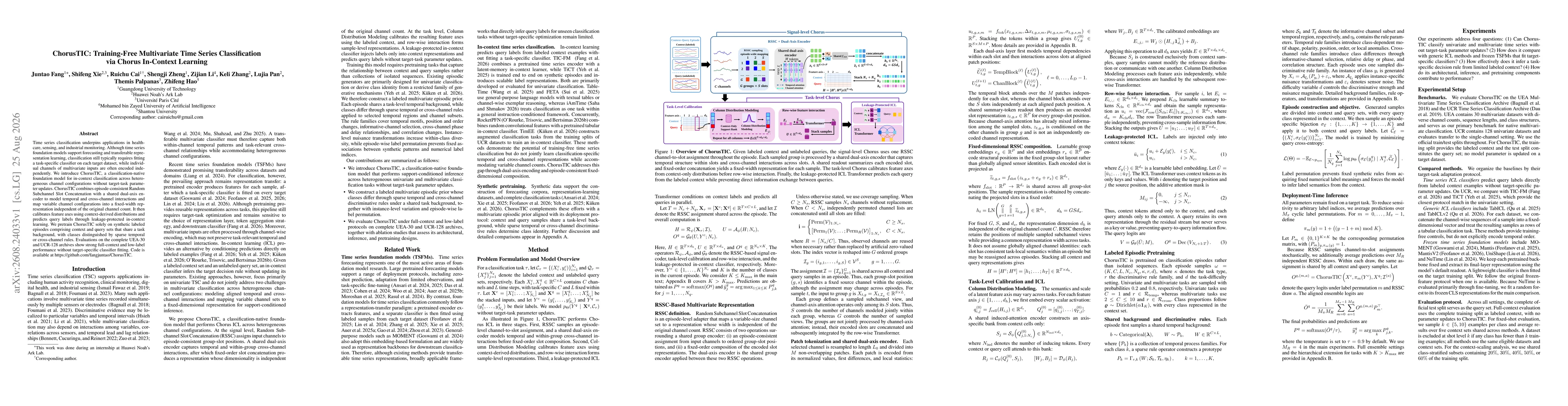 Thumbnail for ChorusTIC: Training-Free Multivariate Time Series Classification via Chorus In-Context Learning