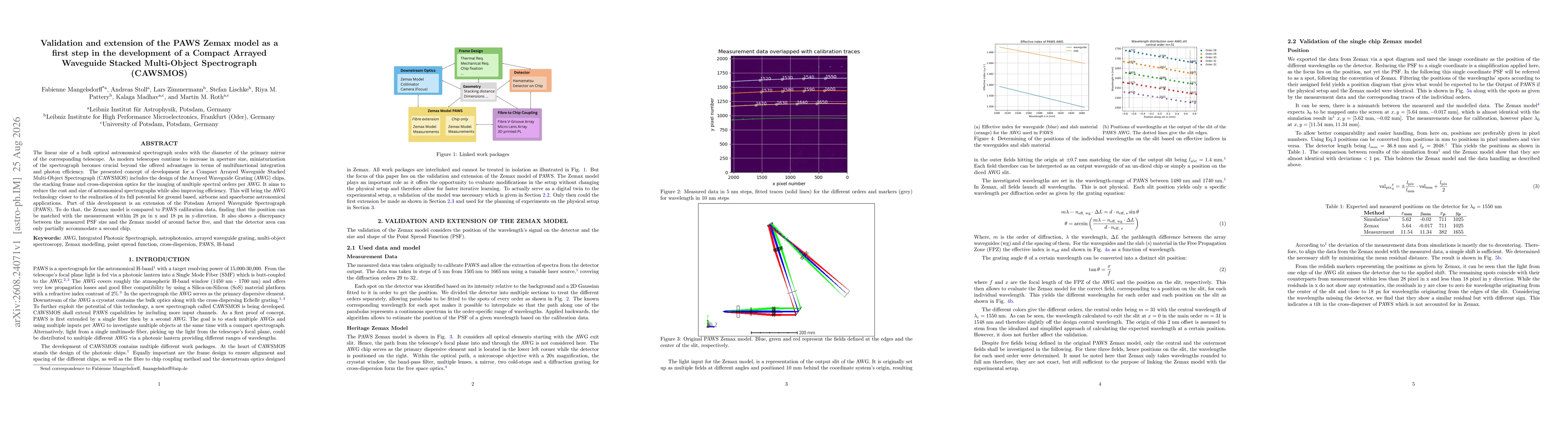 Thumbnail for Validation and extension of the PAWS Zemax model as a first step in the development of a Compact Arrayed Waveguide Stacked Multi-Object Spectrograph (CAWSMOS)