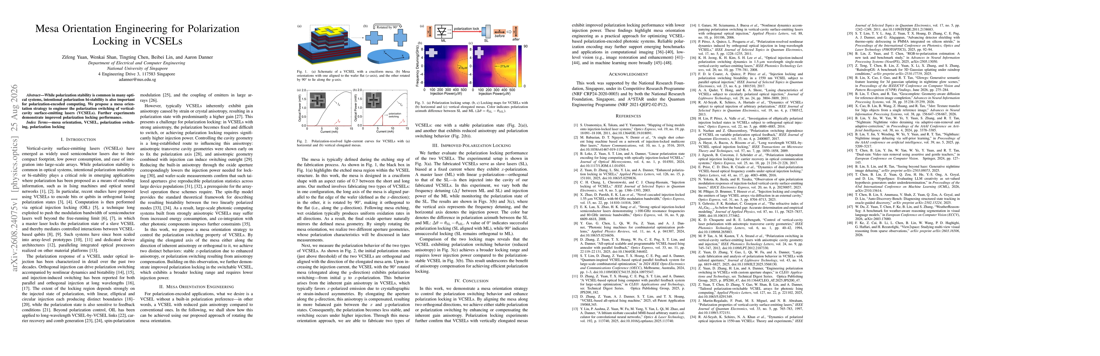 Thumbnail for Mesa Orientation Engineering for Polarization Locking in VCSELs