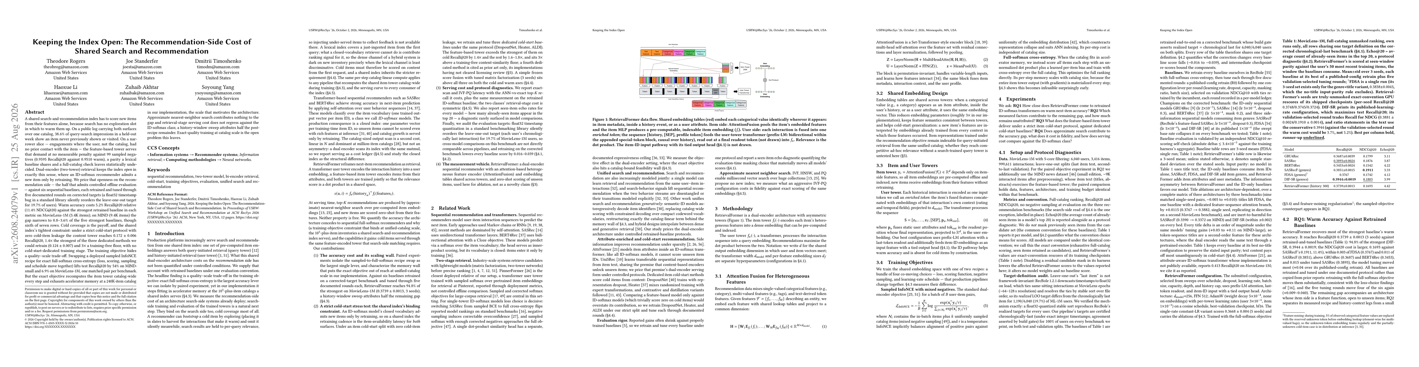 Thumbnail for Keeping the Index Open: The Recommendation-Side Cost of Shared Search and Recommendation