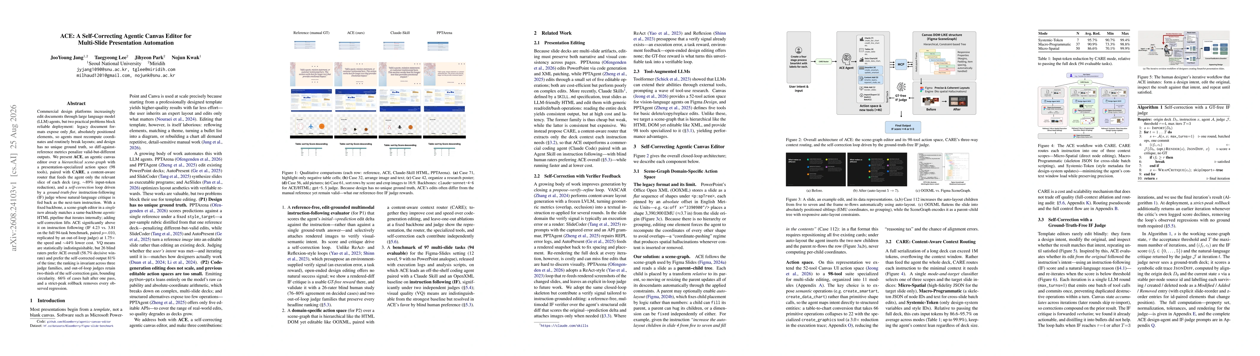 Thumbnail for ACE: A Self-Correcting Agentic Canvas Editor for Multi-Slide Presentation Automation