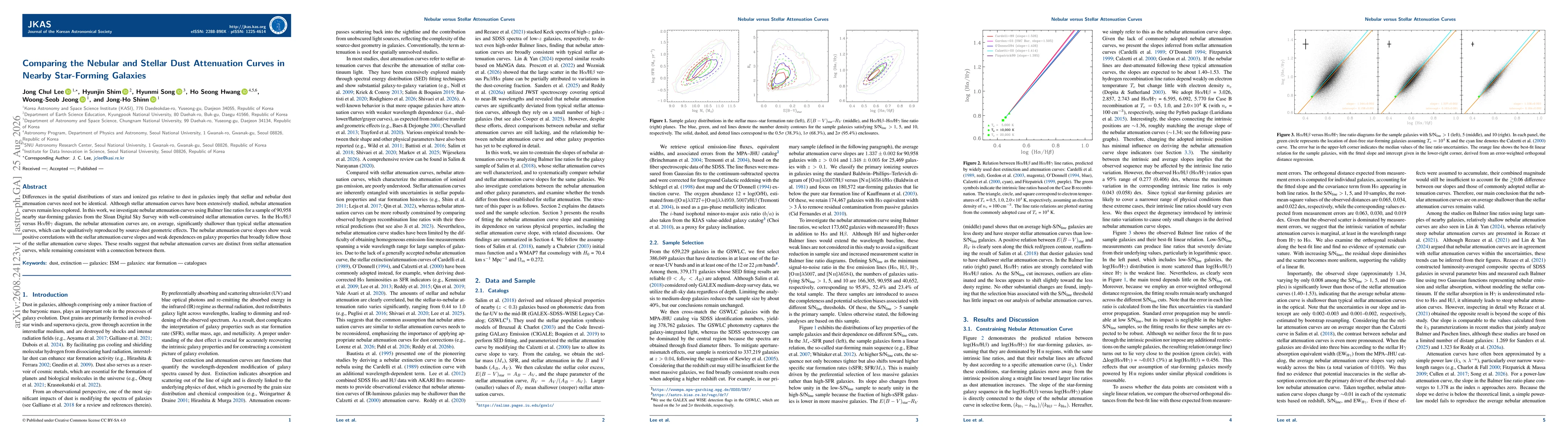 Thumbnail for Comparing the Nebular and Stellar Dust Attenuation Curves in Nearby Star-Forming Galaxies