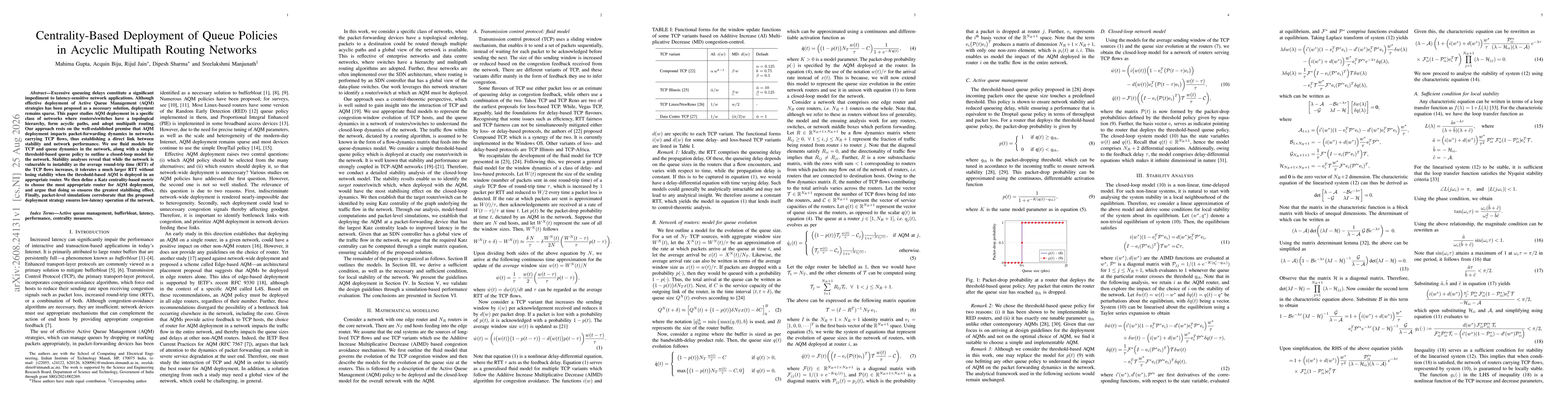 Thumbnail for Centrality-Based Deployment of Queue Policies in Acyclic Multipath Routing Networks