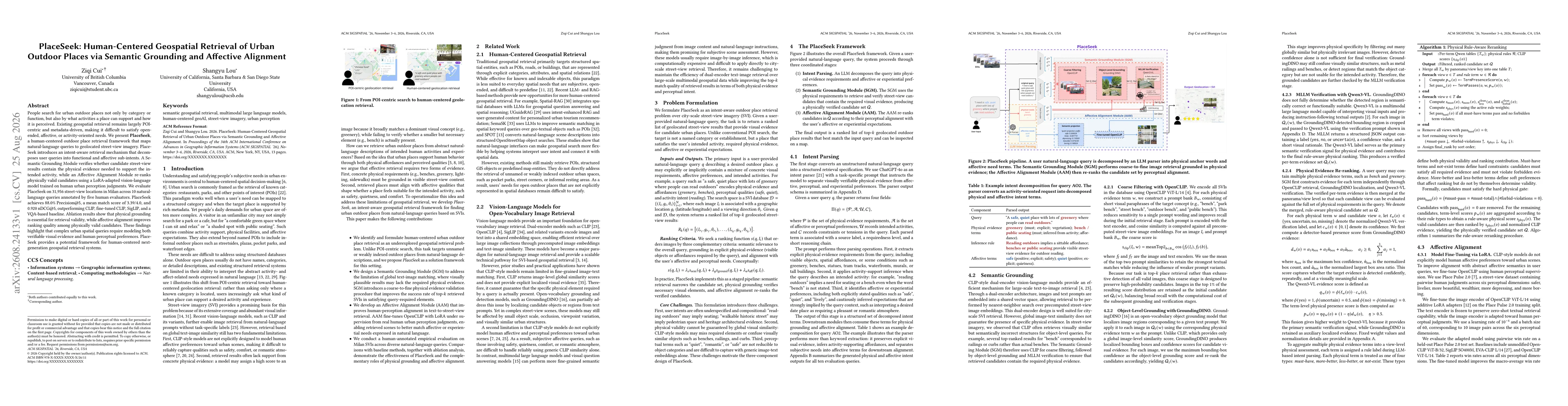Thumbnail for PlaceSeek: Human-Centered Geospatial Retrieval of Urban Outdoor Places via Semantic Grounding and Affective Alignment