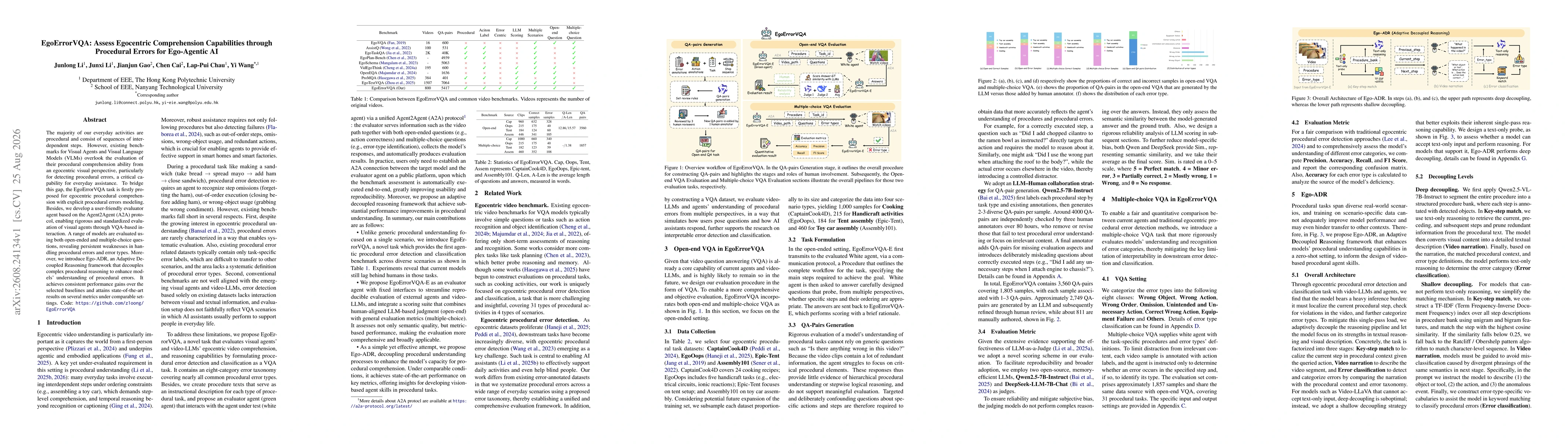 Thumbnail for EgoErrorVQA: Assess Egocentric Comprehension Capabilities through Procedural Errors for Ego-Agentic AI