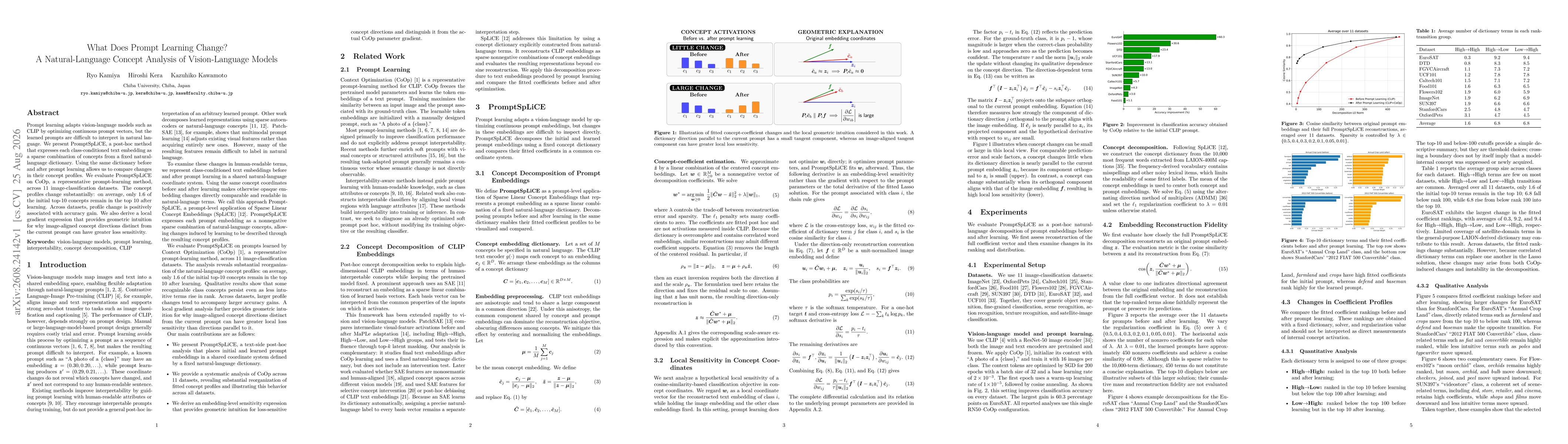 Thumbnail for What Does Prompt Learning Change? -A Natural-Language Concept Analysis of Vision-Language Models