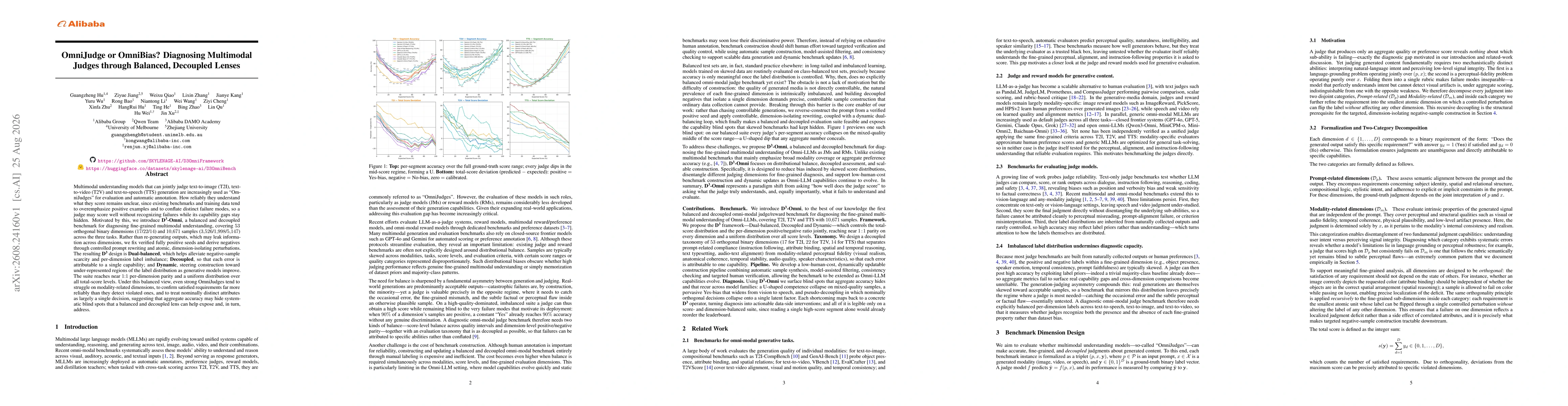 Thumbnail for OmniJudge or OmniBias? Diagnosing Multimodal Judges through Balanced, Decoupled Lenses