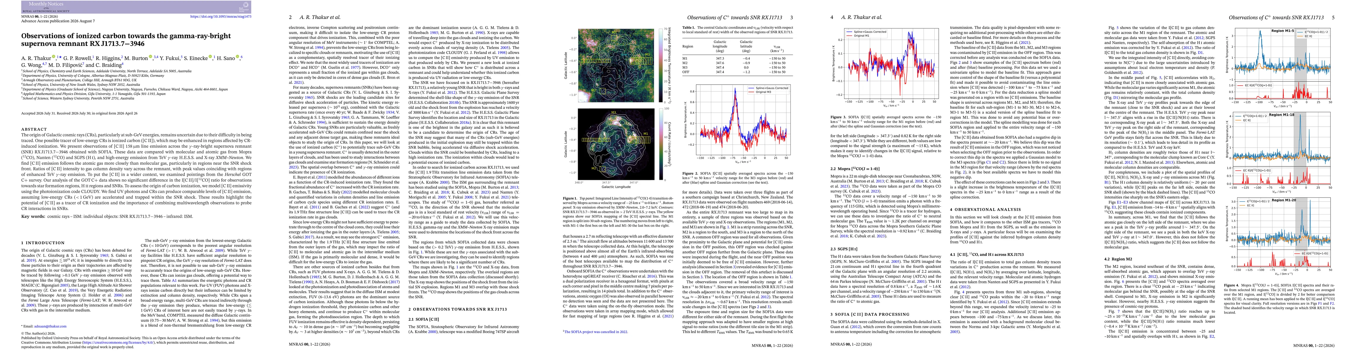 Thumbnail for Observations of ionized carbon towards the $γ$-ray-bright supernova remnant RX J1713.7-3946