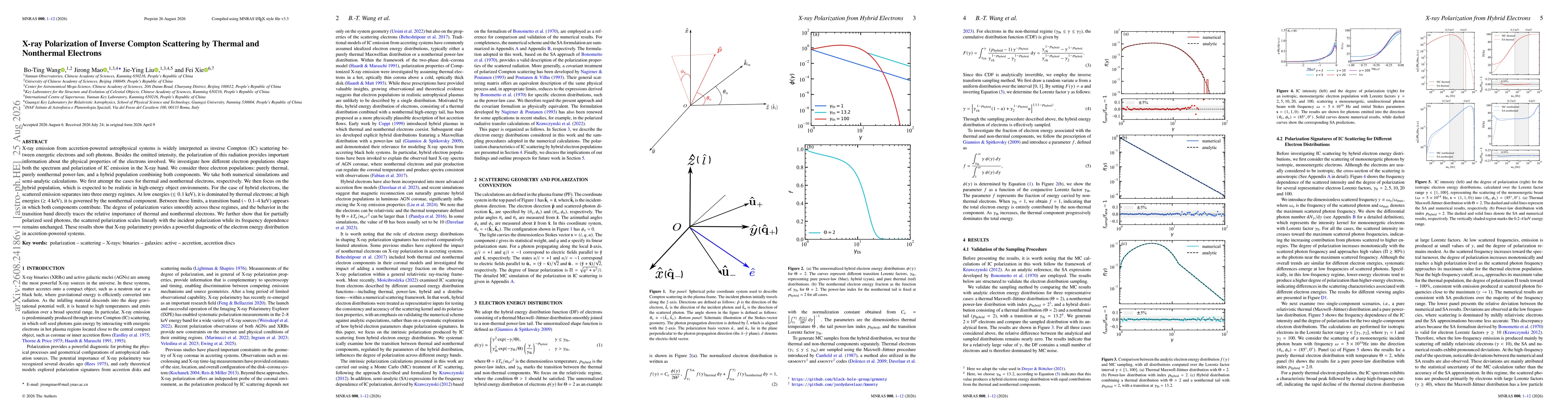 Thumbnail for X-ray Polarization of Inverse Compton Scattering by Thermal and Nonthermal Electrons