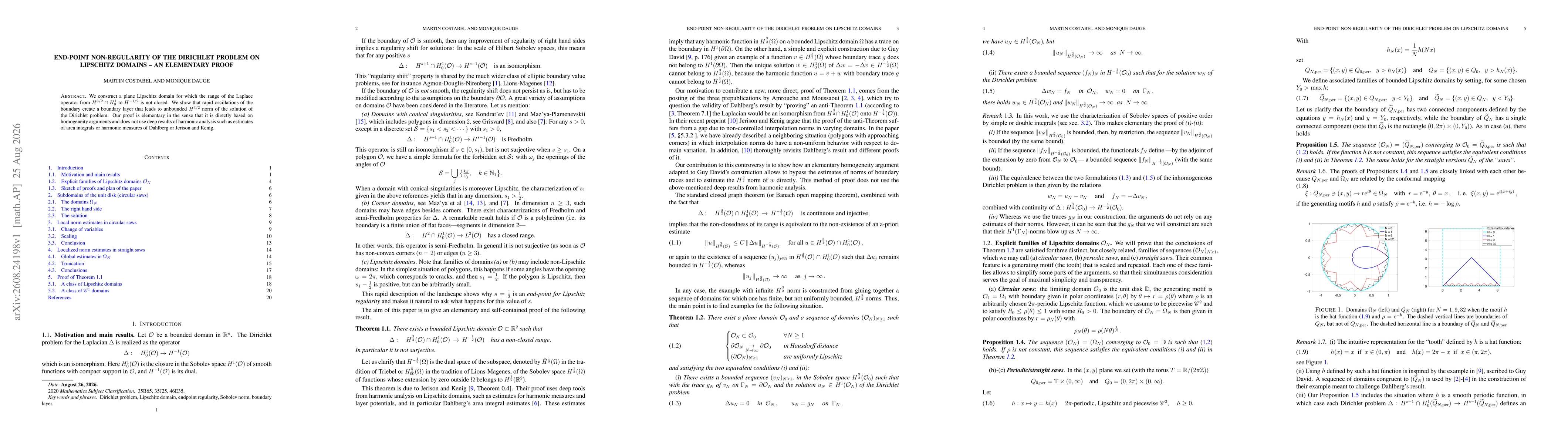 Thumbnail for End-point non-regularity of the Dirichlet problem on Lipschitz domains -- An elementary proof