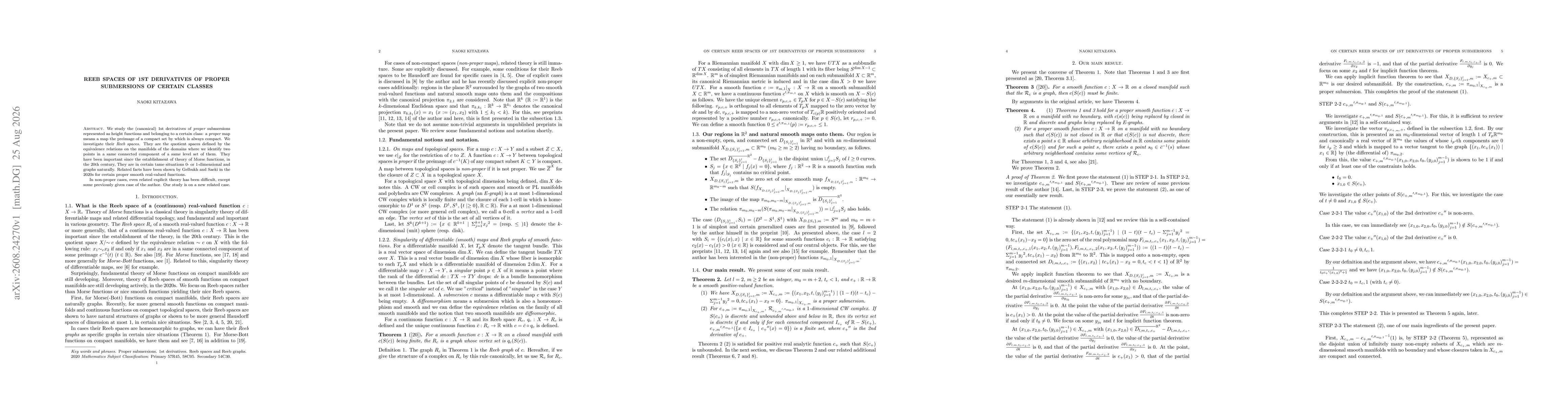 Thumbnail for Reeb spaces of 1st derivatives of proper submersions of certain classes