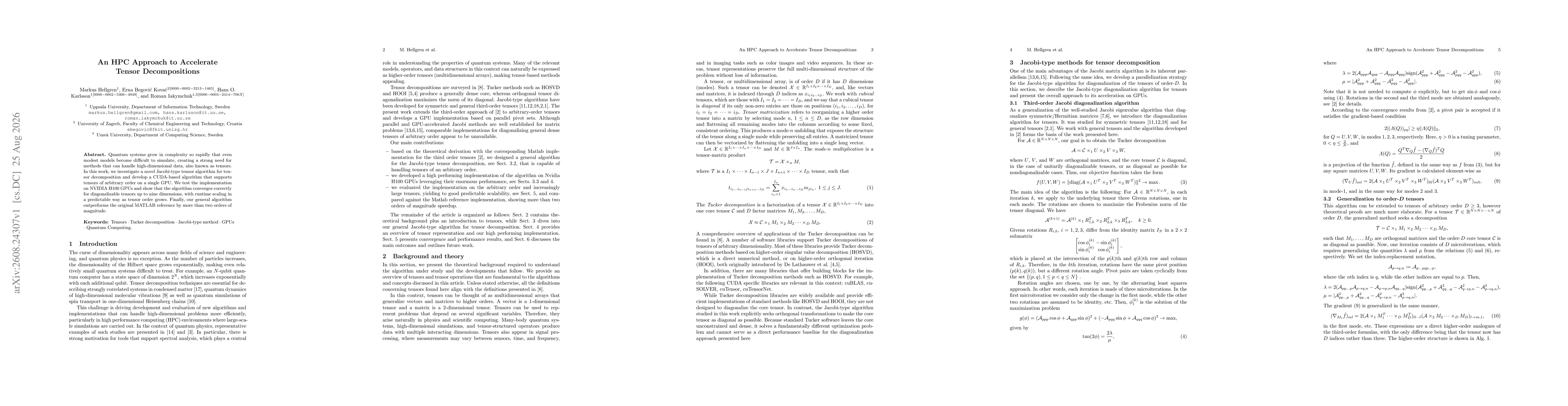 Thumbnail for An HPC Approach to Accelerate Tensor Decompositions