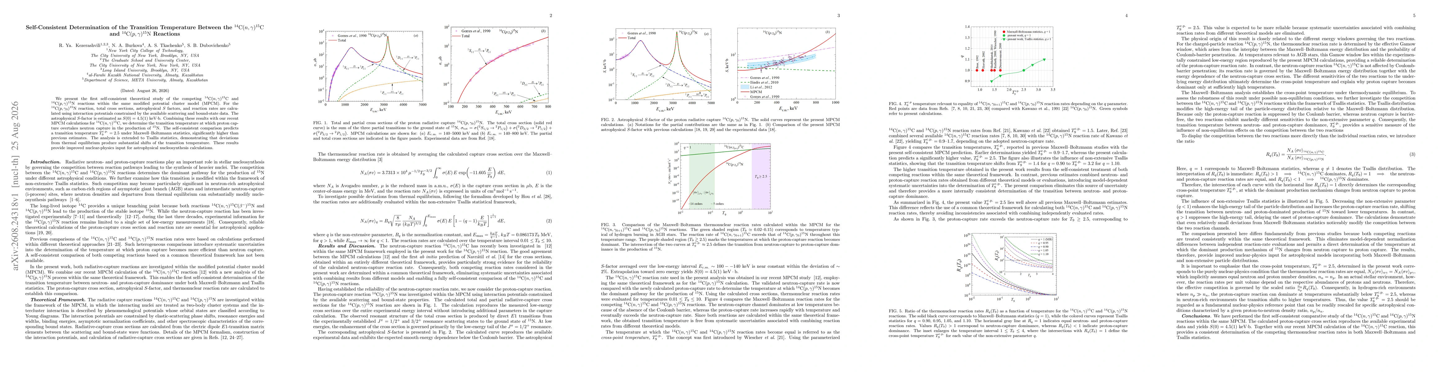 Thumbnail for Self-Consistent Determination of the Transition Temperature Between the $^{14}\mathrm{C}(n,γ)^{15}\mathrm{C}$ and $^{14}\mathrm{C}(p,γ)^{15}\mathrm{N}$ Reactions