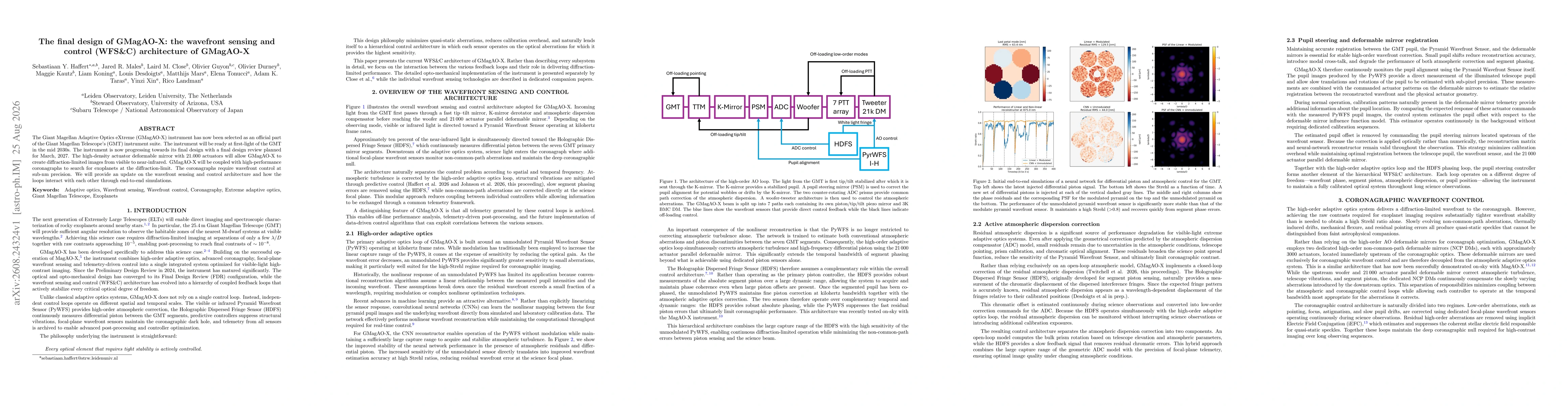 Thumbnail for The final design of GMagAO-X: the wavefront sensing and control (WFS&C) architecture of GMagAO-X
