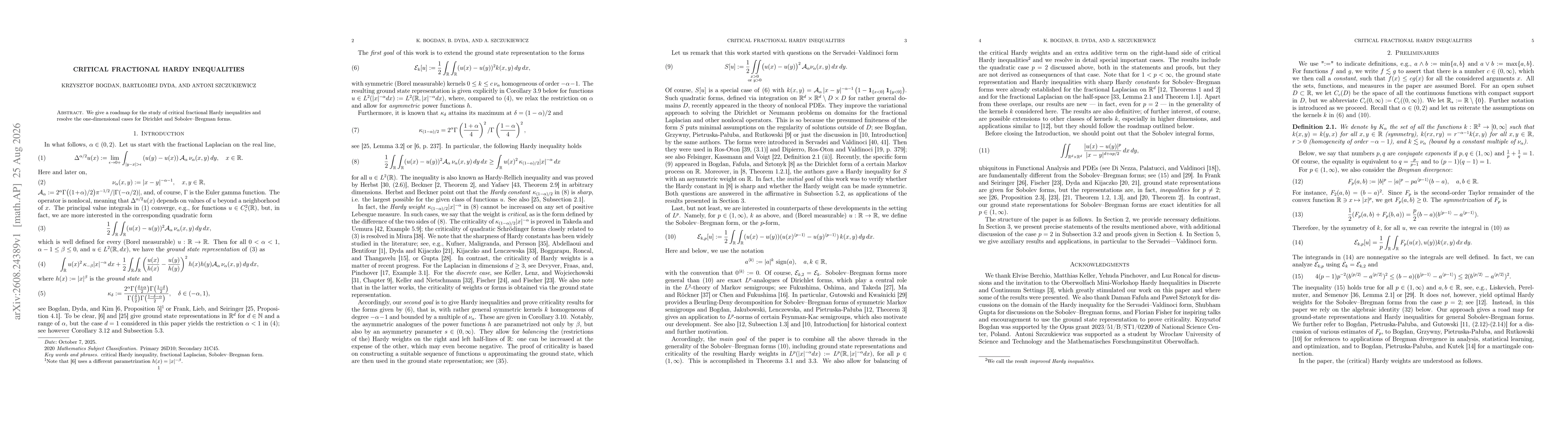 Thumbnail for Critical fractional Hardy inequalities