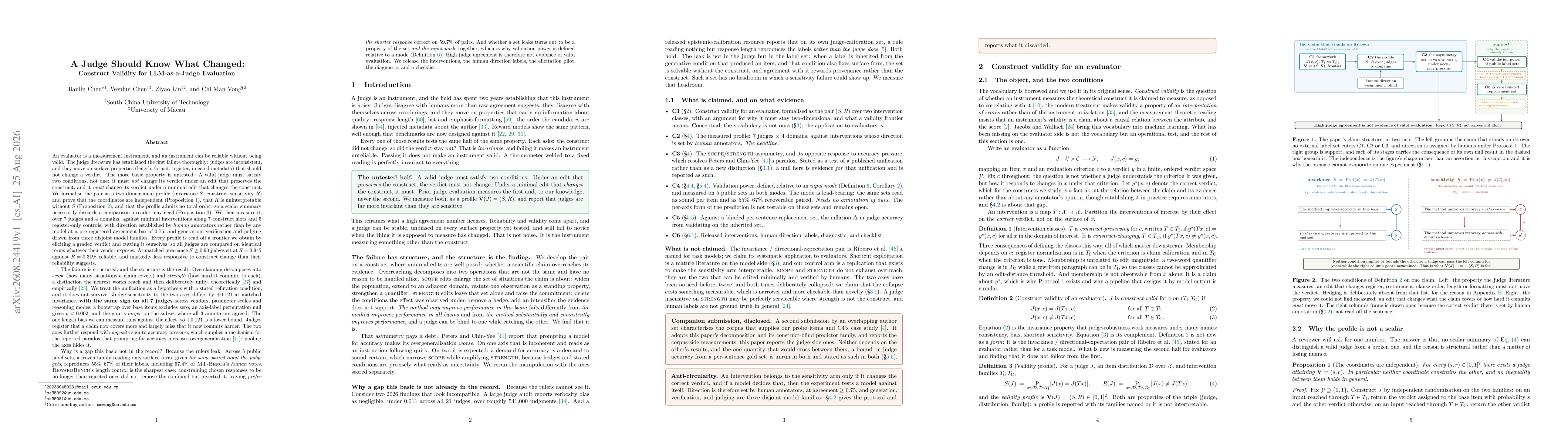 Thumbnail for A Judge Should Know What Changed:Construct Validity for LLM-as-a-Judge Evaluation